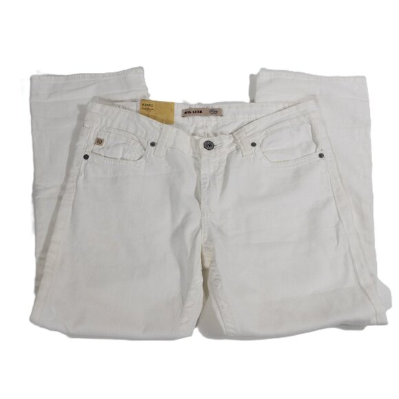 NWT Big Star Rikki Low Rise White Bootcut Ankle Denim Jeans Size 32 Casual Wear - Picture 3 of 10